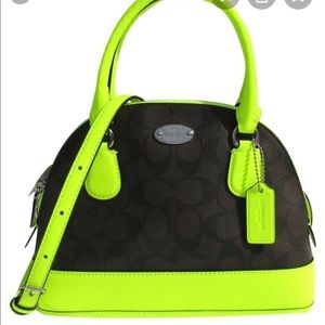 Coach Cora Mini Domed Satchel Neon Limited Edition